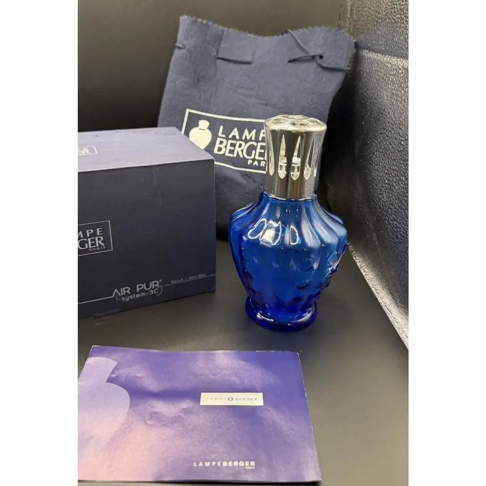 Lampe Berger Paris Fragrance Diffuser France Cobalt Blue Clochette Burn Vintage